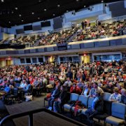 West Side’s wonderful auditorium.  There were over a 1000 in attendance for the concert.   (photo by Danl Blackwood)