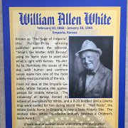 The poster for William Allen White's induction on display in the Mezzanine at the Great Overland Station Museum.