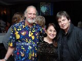 Gary Bisel, his wife and historian Deb, and Evan Johnson - Gary and Evan have both been inducted multiple times